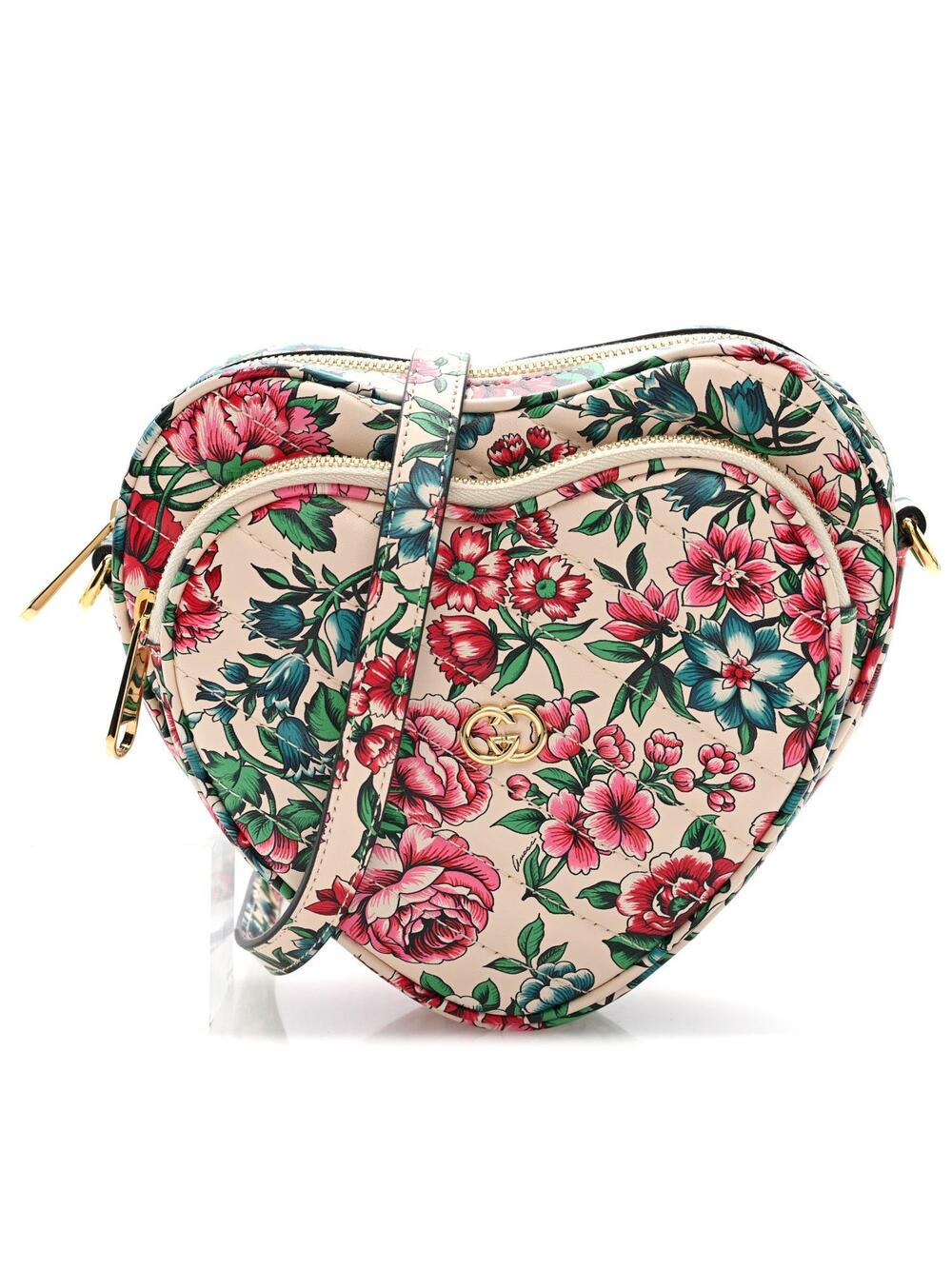 Gucci Calfskin Brit Roses Print #314431G11B